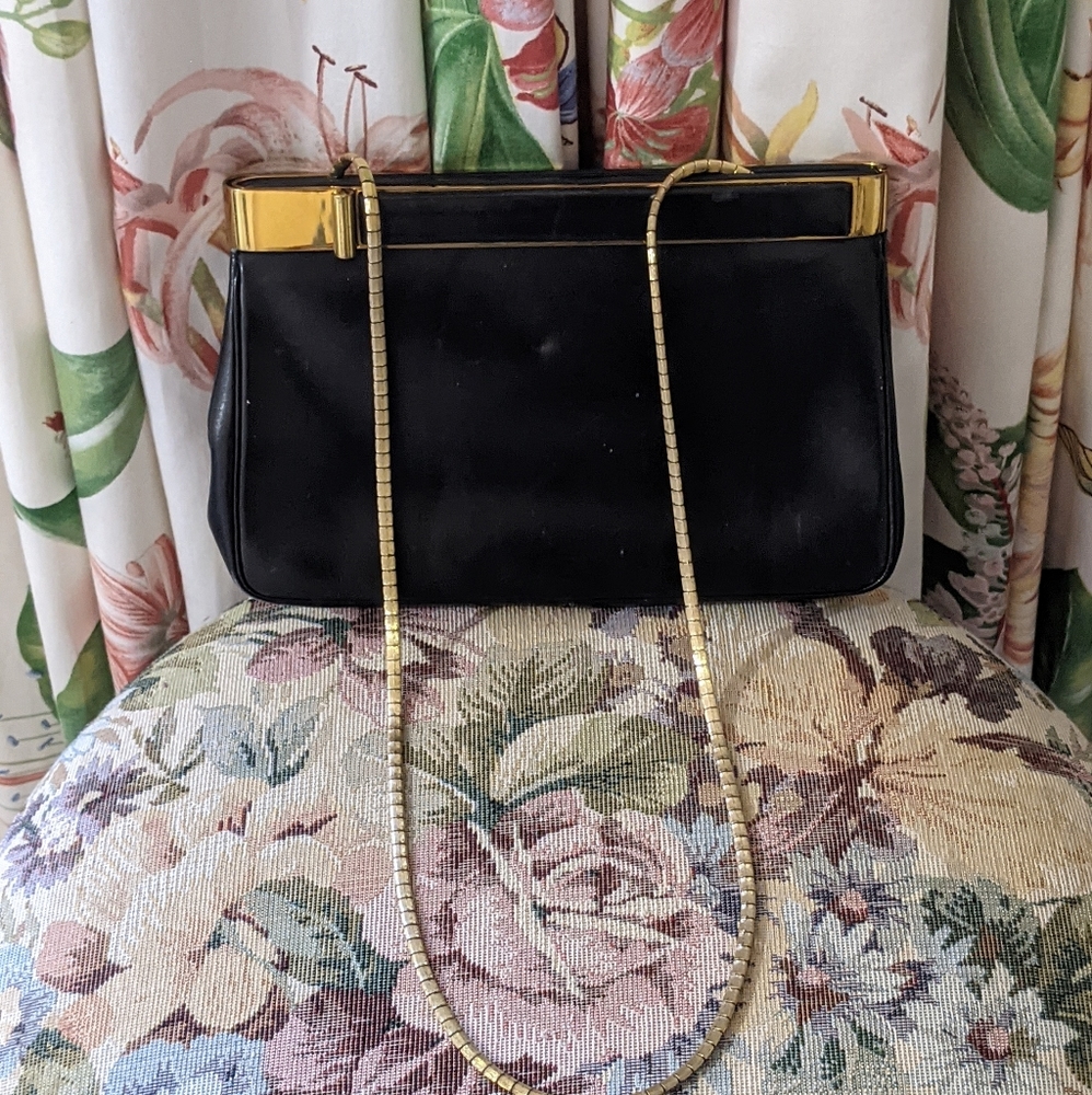 Judith Leiber vintage leather clutch bag